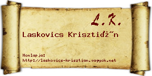 Laskovics Krisztián névjegykártya